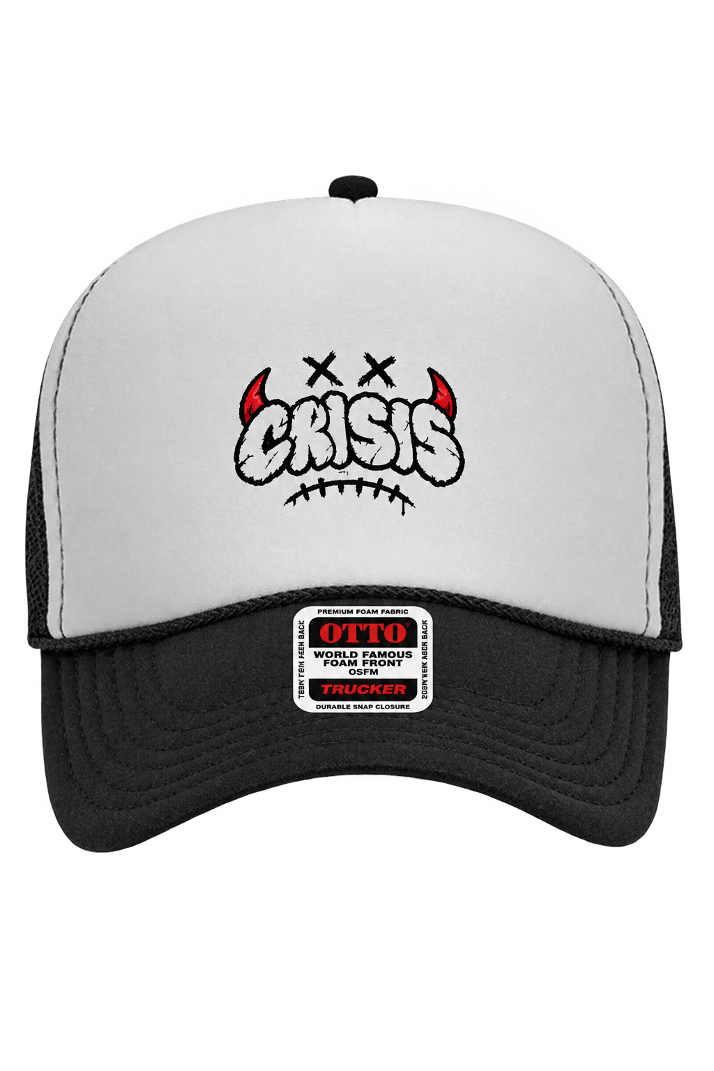 CRISIS trucker hat with transparent background