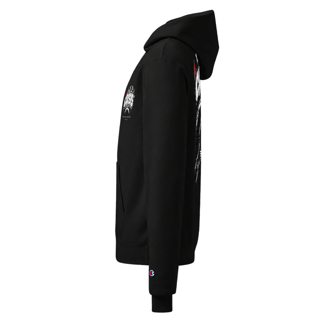 CRISIS Reaper hoodie left side with transparent background