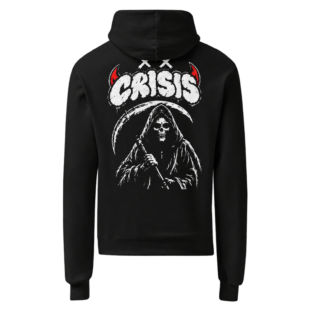 CRISIS Reaper hoodie back with transparent background