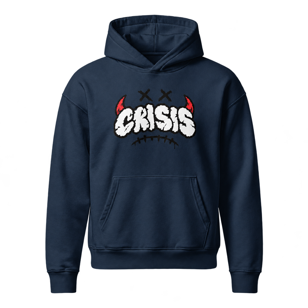 French Navy hoodie front, transparent background