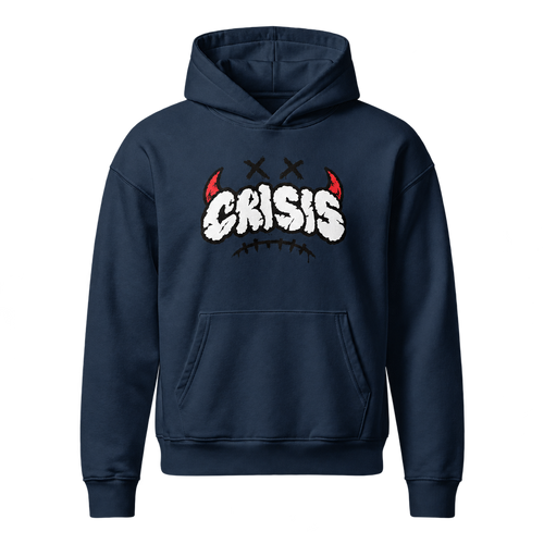 French Navy hoodie front, transparent background